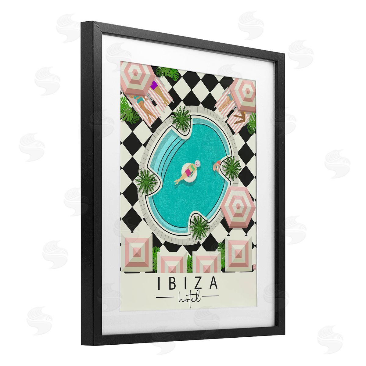 Jen bucheli Ibiza Hotel Pool Canvas Wall Art Print