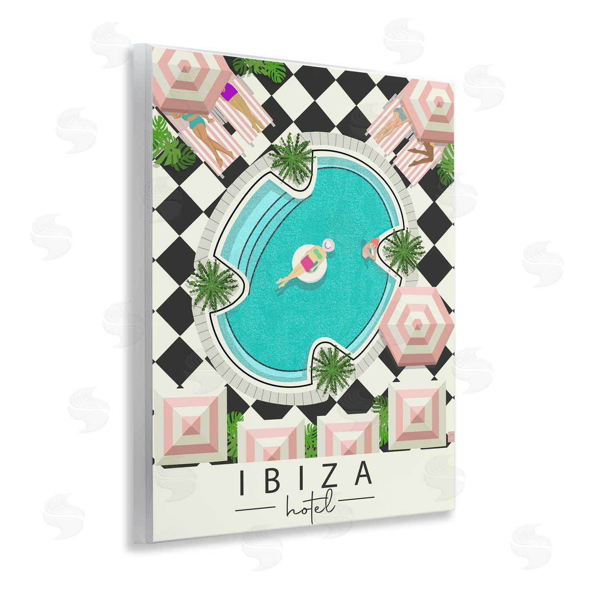 Jen bucheli Ibiza Hotel Pool Canvas Wall Art Print