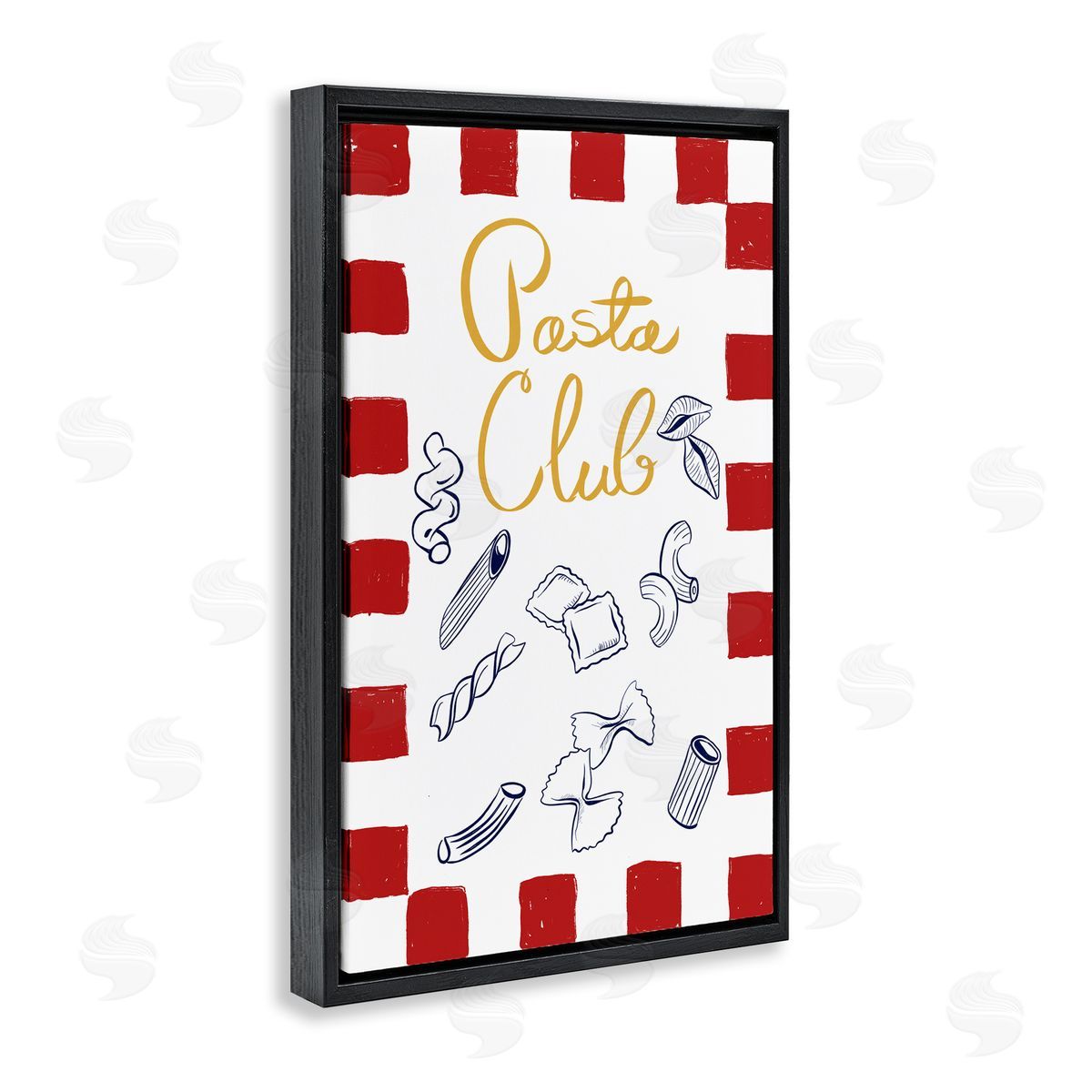 EMILY NAVAS Pasta Club Noodle Types Canvas Wall Art Print