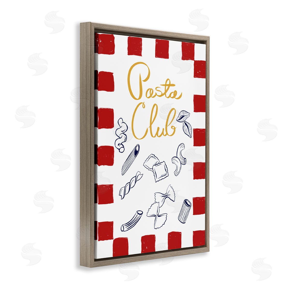 EMILY NAVAS Pasta Club Noodle Types Canvas Wall Art Print