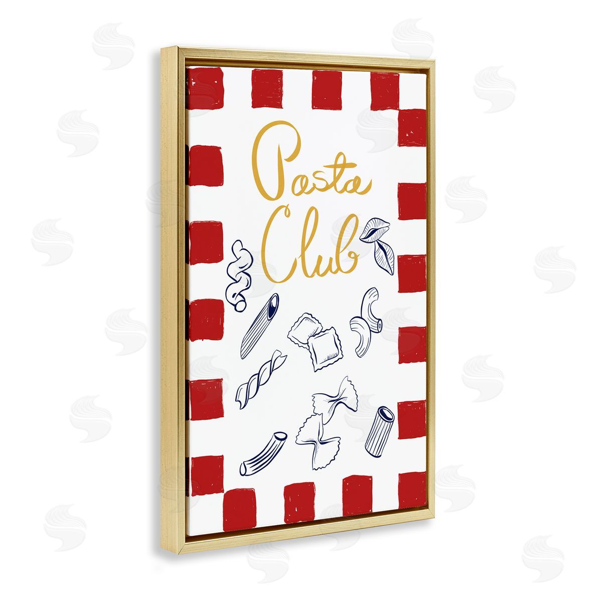 EMILY NAVAS Pasta Club Noodle Types Canvas Wall Art Print