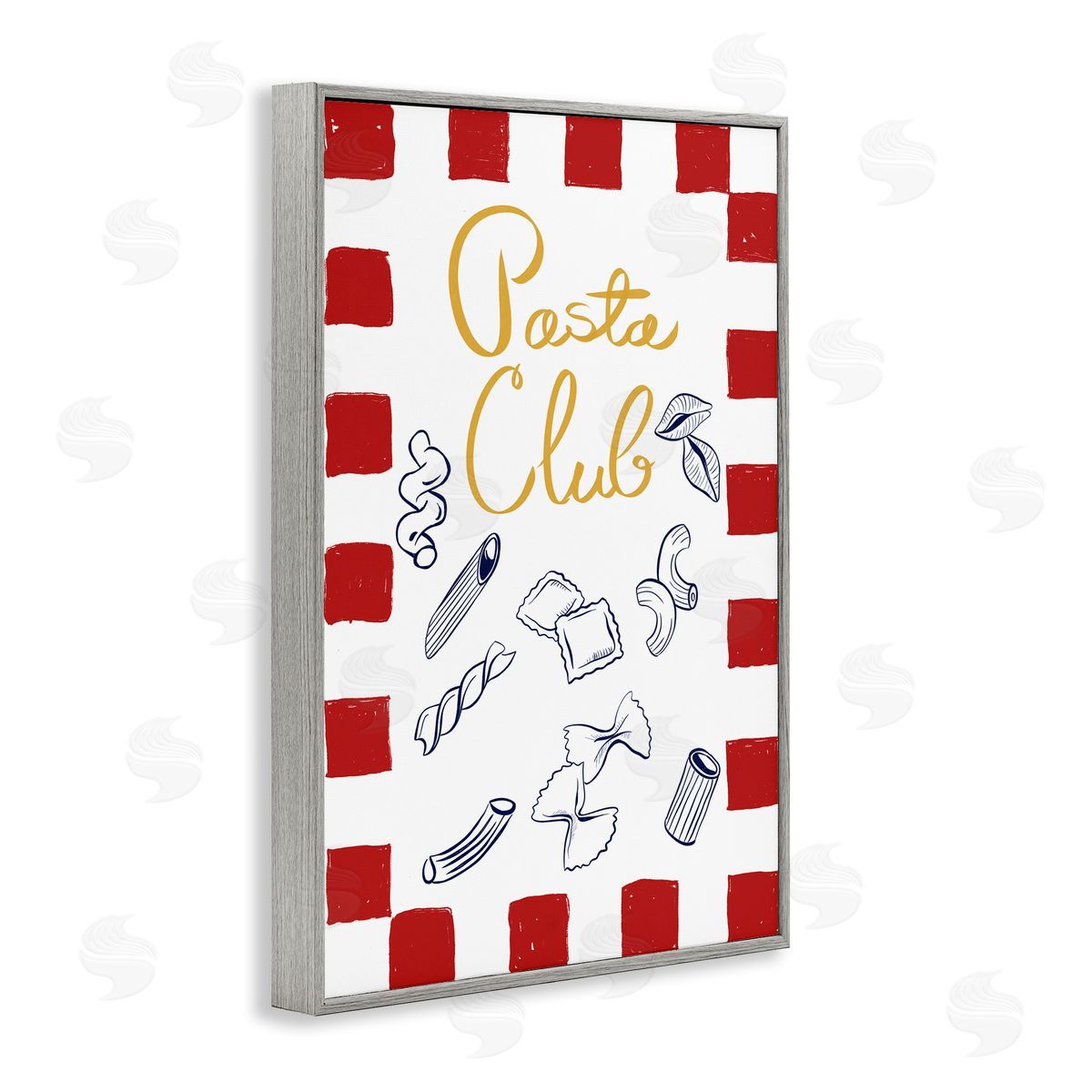 EMILY NAVAS Pasta Club Noodle Types Canvas Wall Art Print