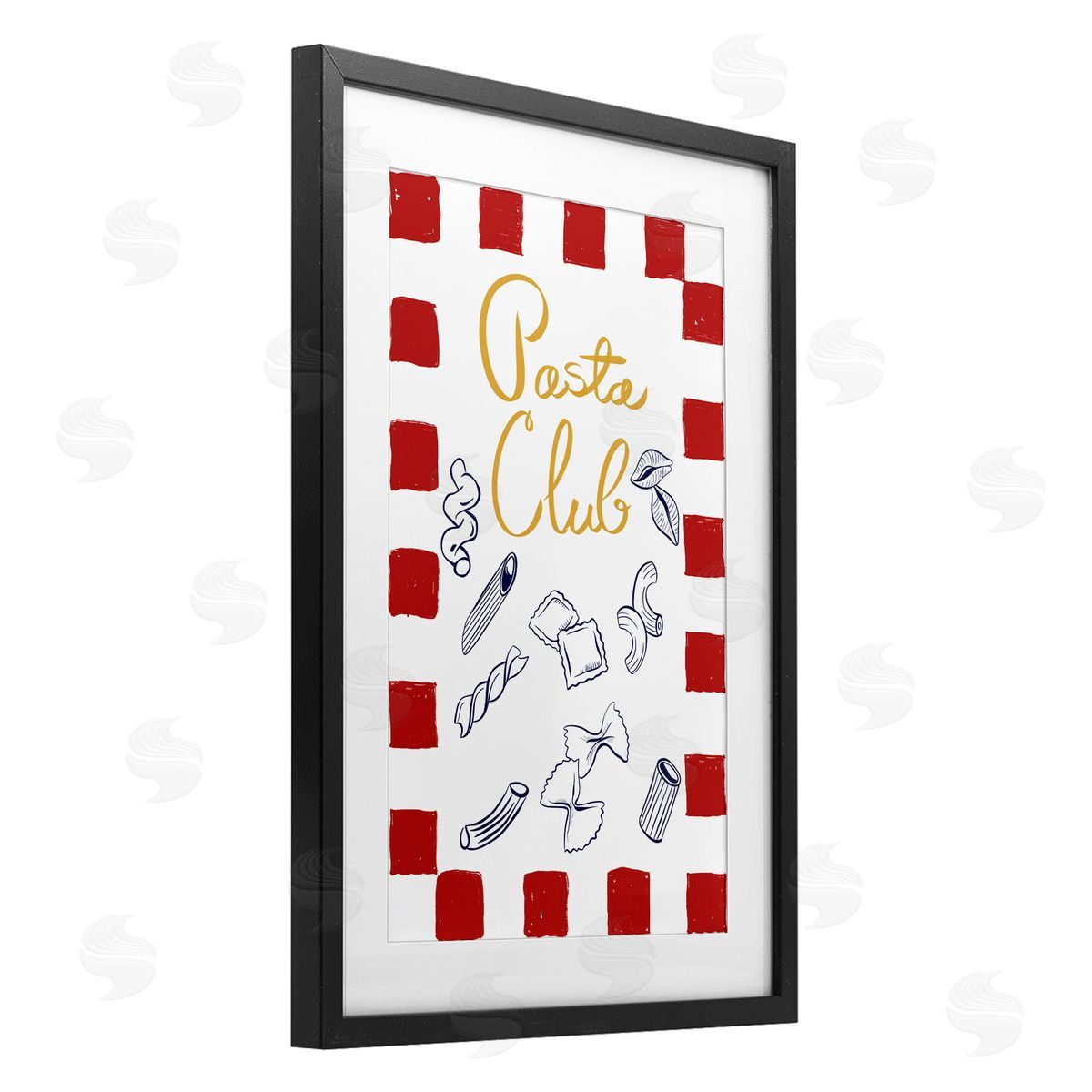 EMILY NAVAS Pasta Club Noodle Types Canvas Wall Art Print
