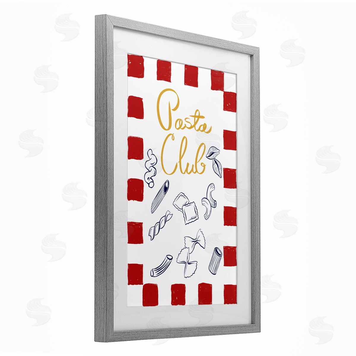 EMILY NAVAS Pasta Club Noodle Types Canvas Wall Art Print