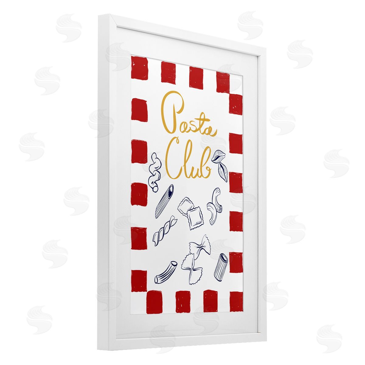 EMILY NAVAS Pasta Club Noodle Types Canvas Wall Art Print