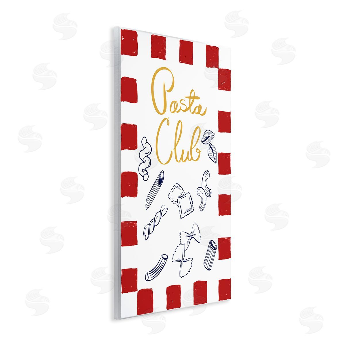 EMILY NAVAS Pasta Club Noodle Types Canvas Wall Art Print