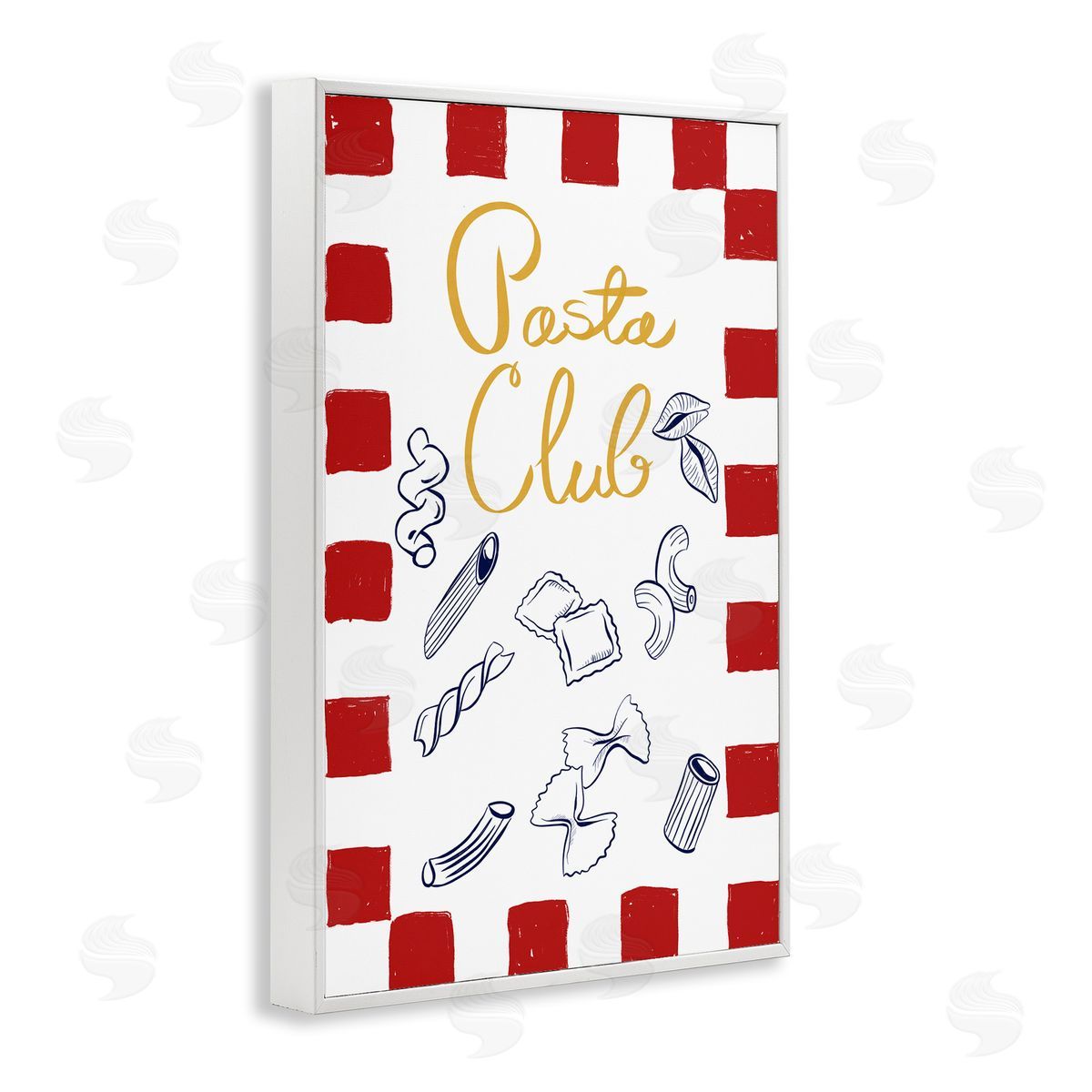 EMILY NAVAS Pasta Club Noodle Types Canvas Wall Art Print