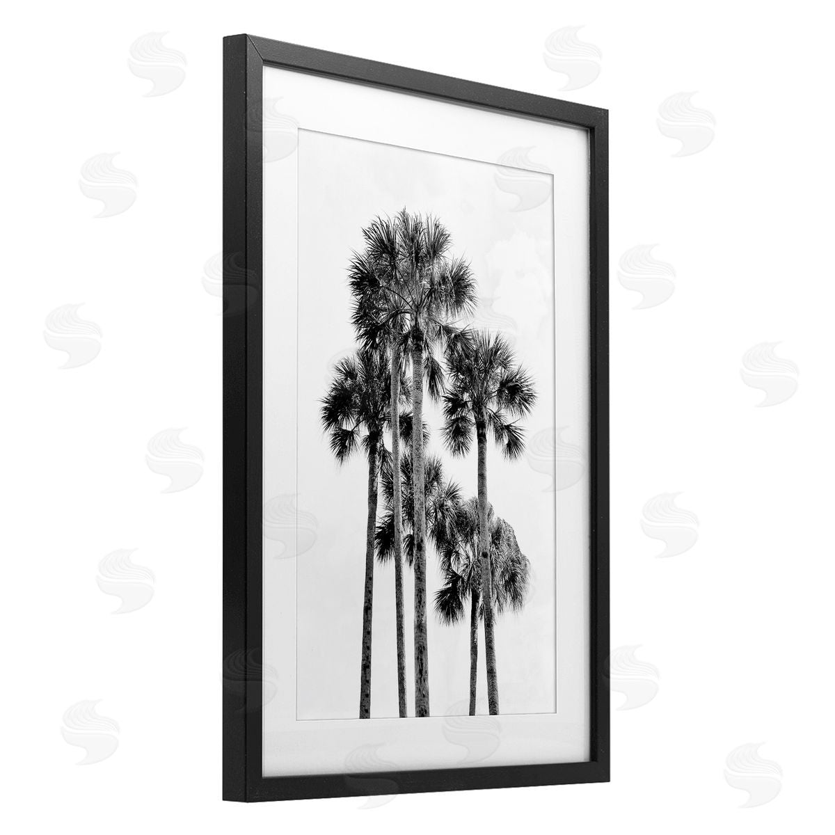 Natalie Carpentieri Black & White Palm Tropics Canvas Wall Art Print
