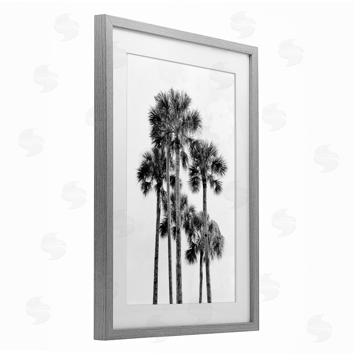 Natalie Carpentieri Black & White Palm Tropics Canvas Wall Art Print