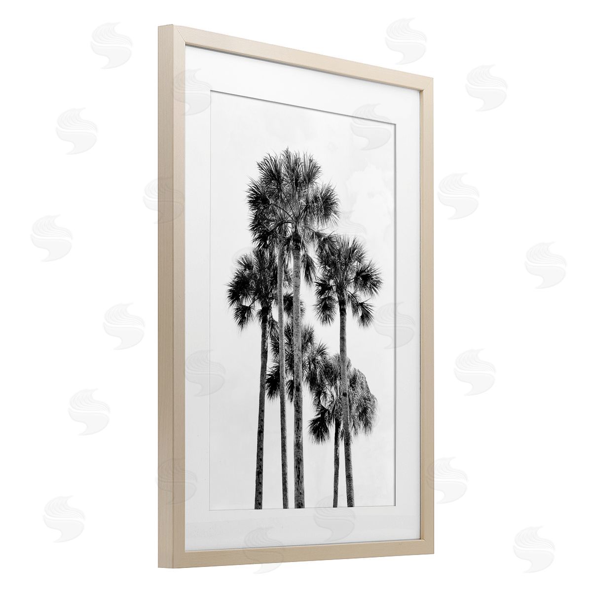 Natalie Carpentieri Black & White Palm Tropics Canvas Wall Art Print