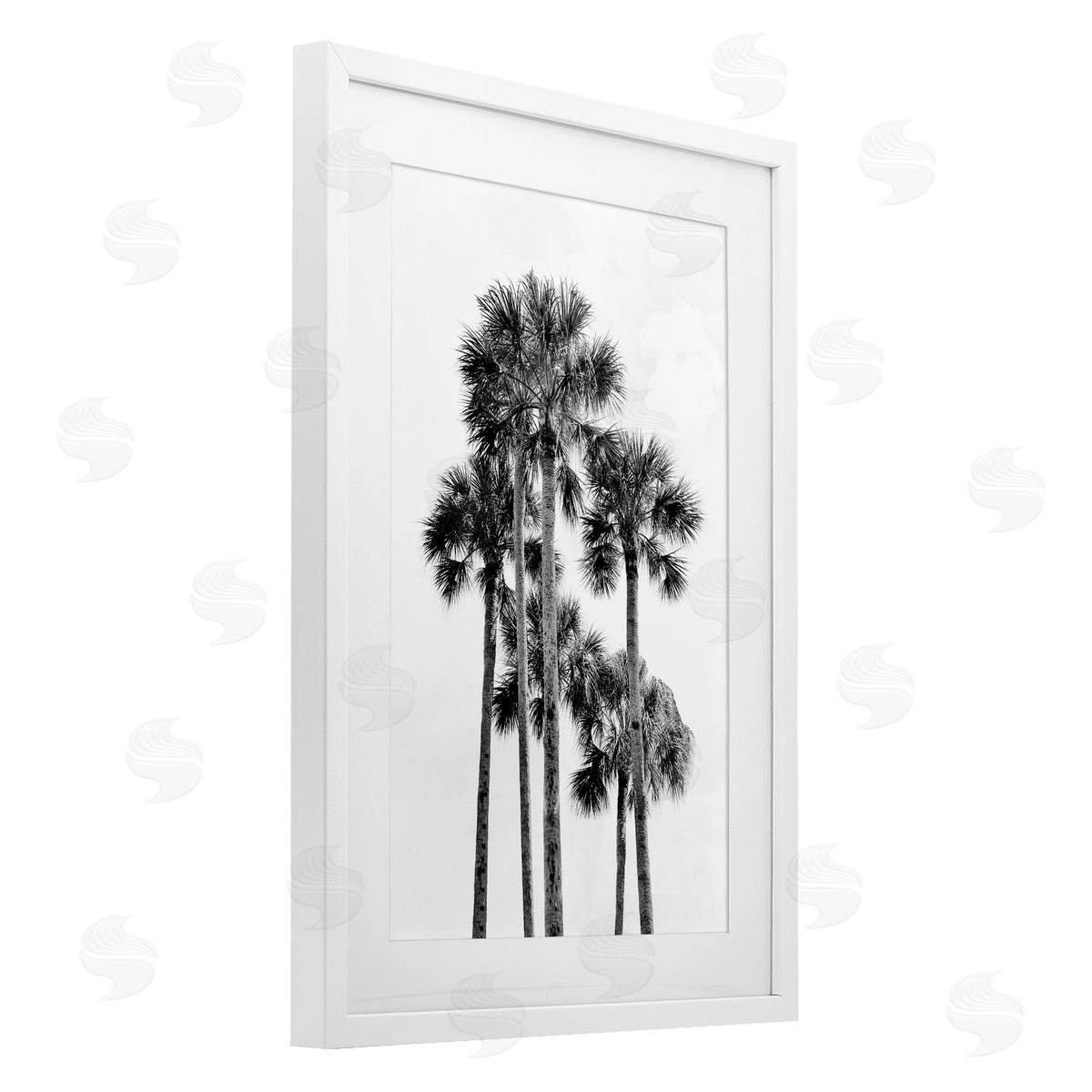 Natalie Carpentieri Black & White Palm Tropics Canvas Wall Art Print