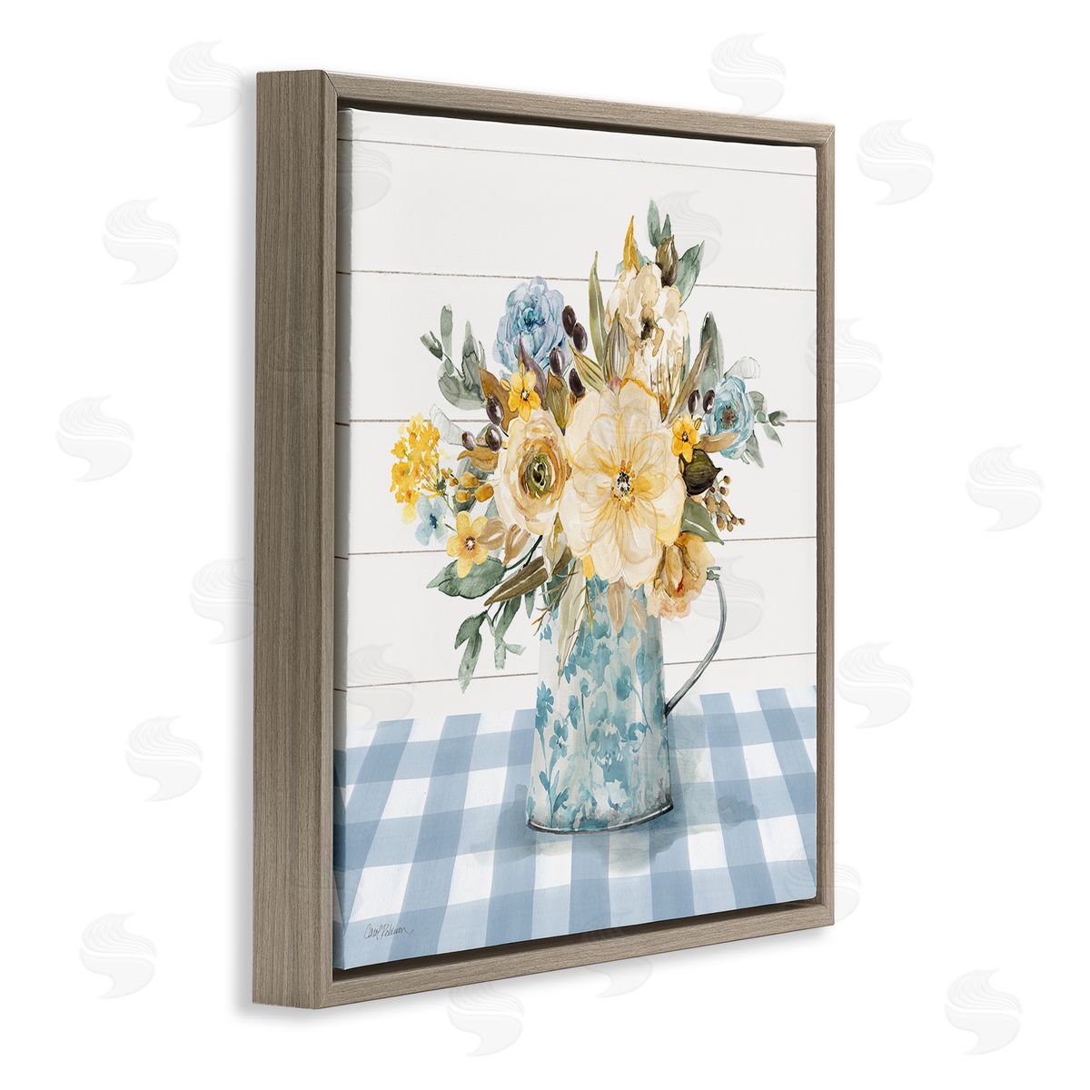 Carol Robinson Summer Bouquet Farmhouse Floral Canvas Wall Art Print