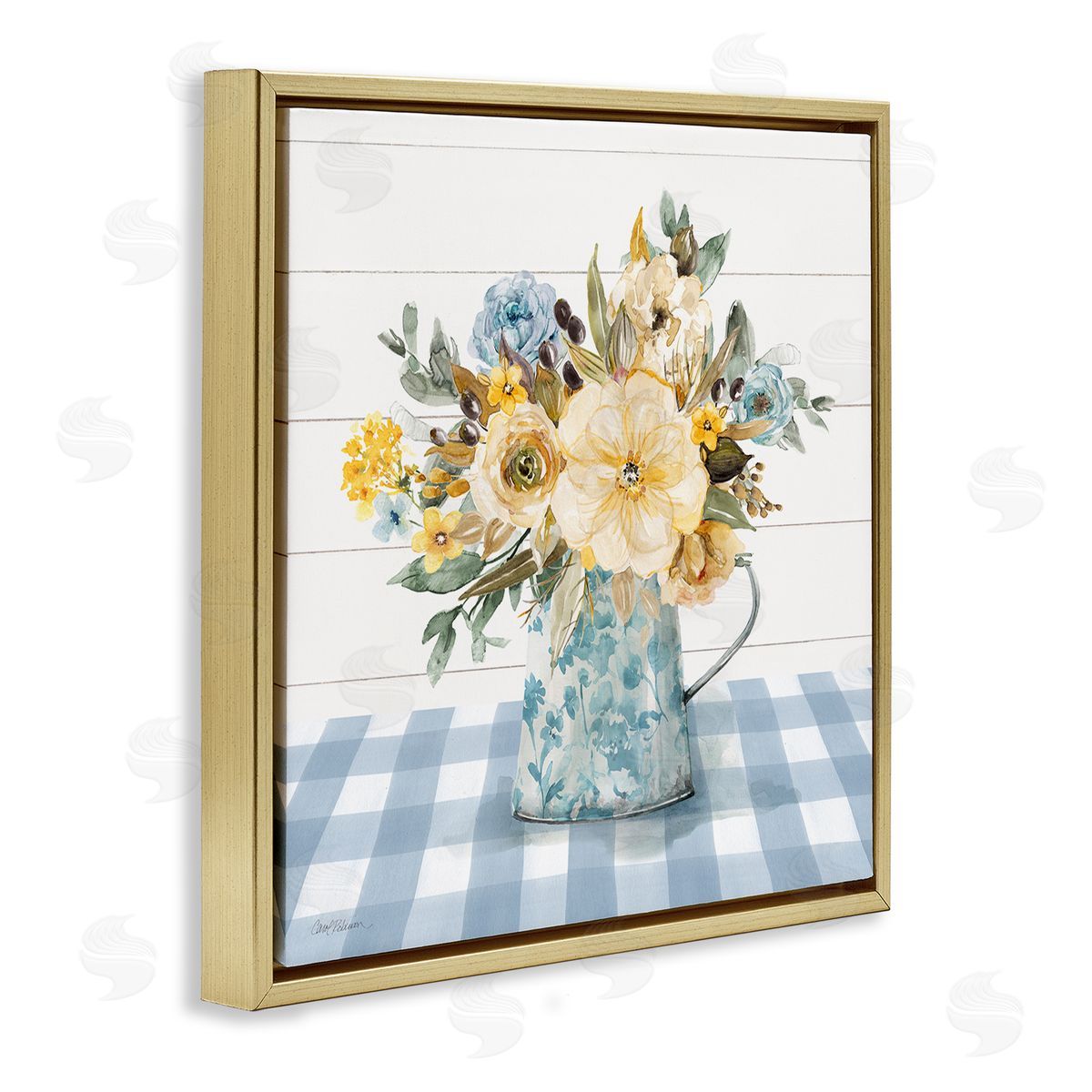 Carol Robinson Summer Bouquet Farmhouse Floral Canvas Wall Art Print