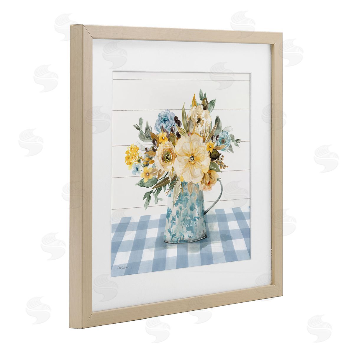 Carol Robinson Summer Bouquet Farmhouse Floral Canvas Wall Art Print