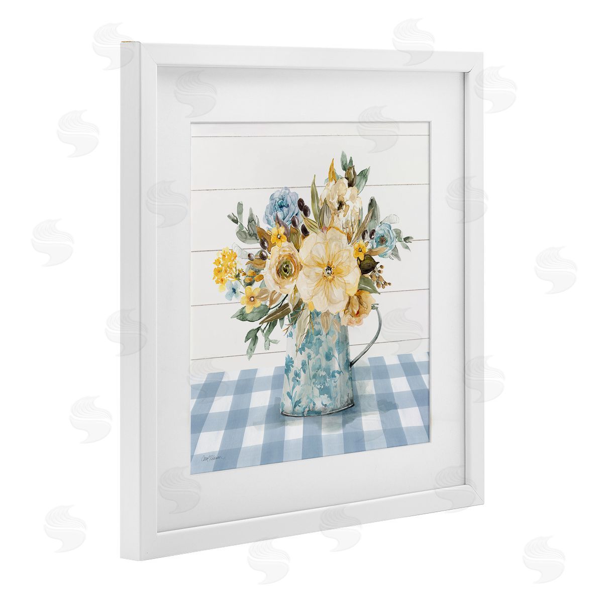 Carol Robinson Summer Bouquet Farmhouse Floral Canvas Wall Art Print