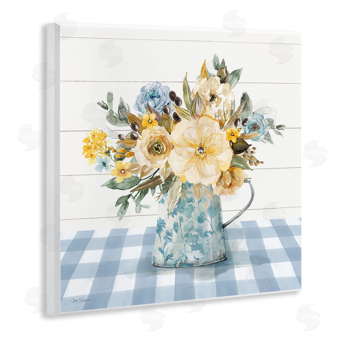 Carol Robinson Summer Bouquet Farmhouse Floral Canvas Wall Art Print