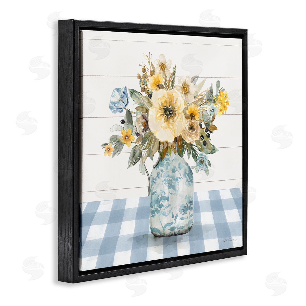 Carol Robinson Summer Bouquet Yellow Florals Canvas Wall Art Print