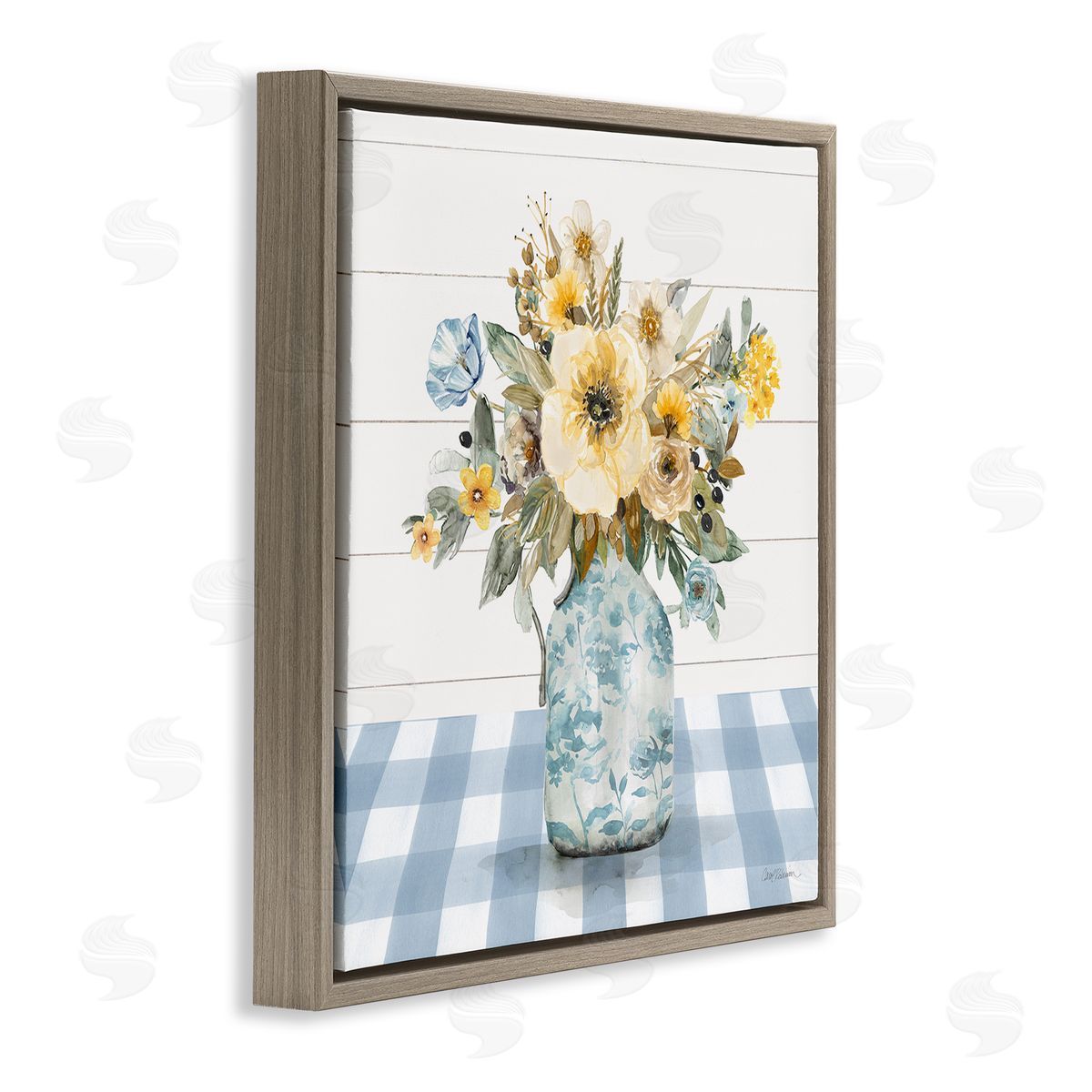 Carol Robinson Summer Bouquet Yellow Florals Canvas Wall Art Print