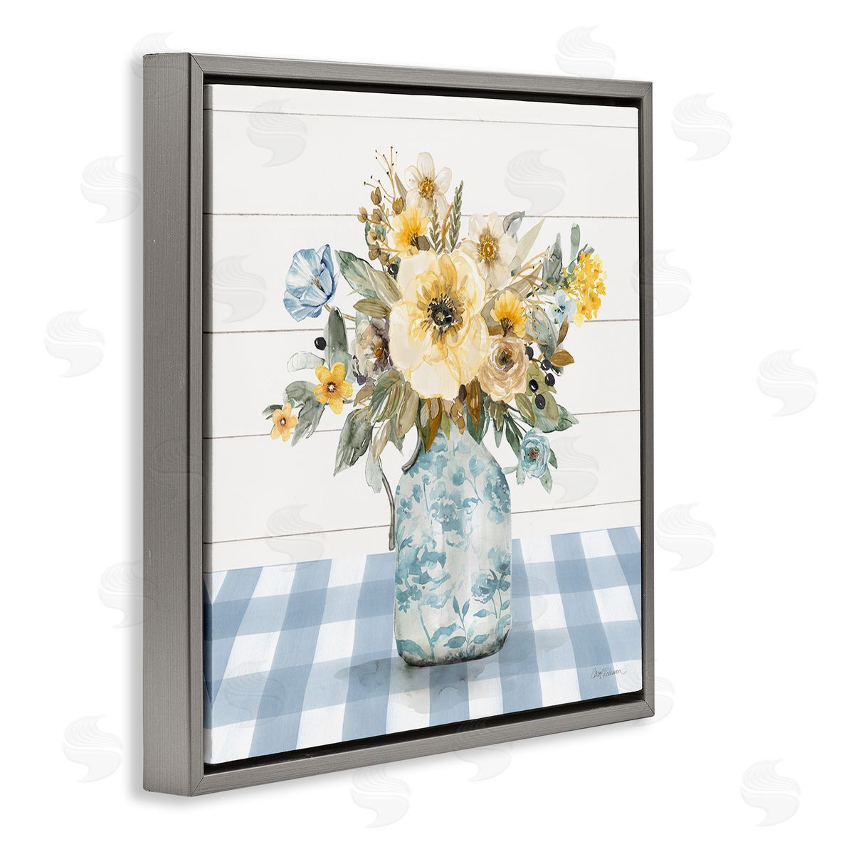Carol Robinson Summer Bouquet Yellow Florals Canvas Wall Art Print