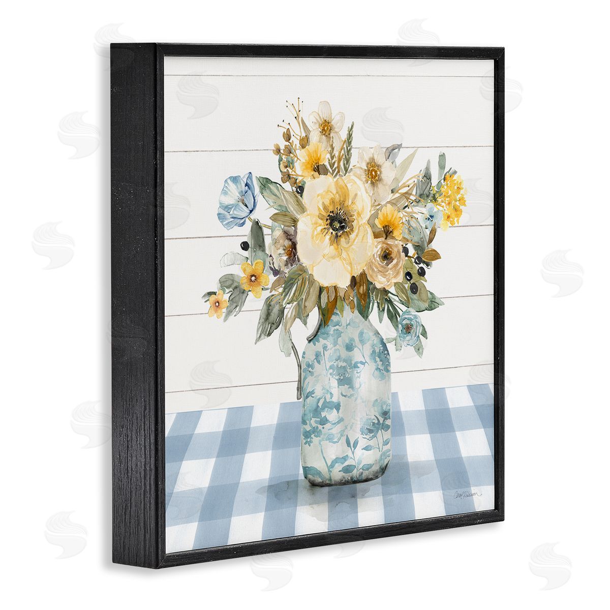 Carol Robinson Summer Bouquet Yellow Florals Canvas Wall Art Print