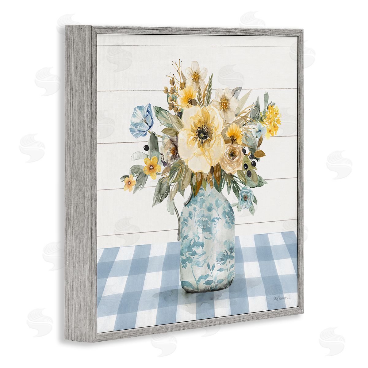 Carol Robinson Summer Bouquet Yellow Florals Canvas Wall Art Print