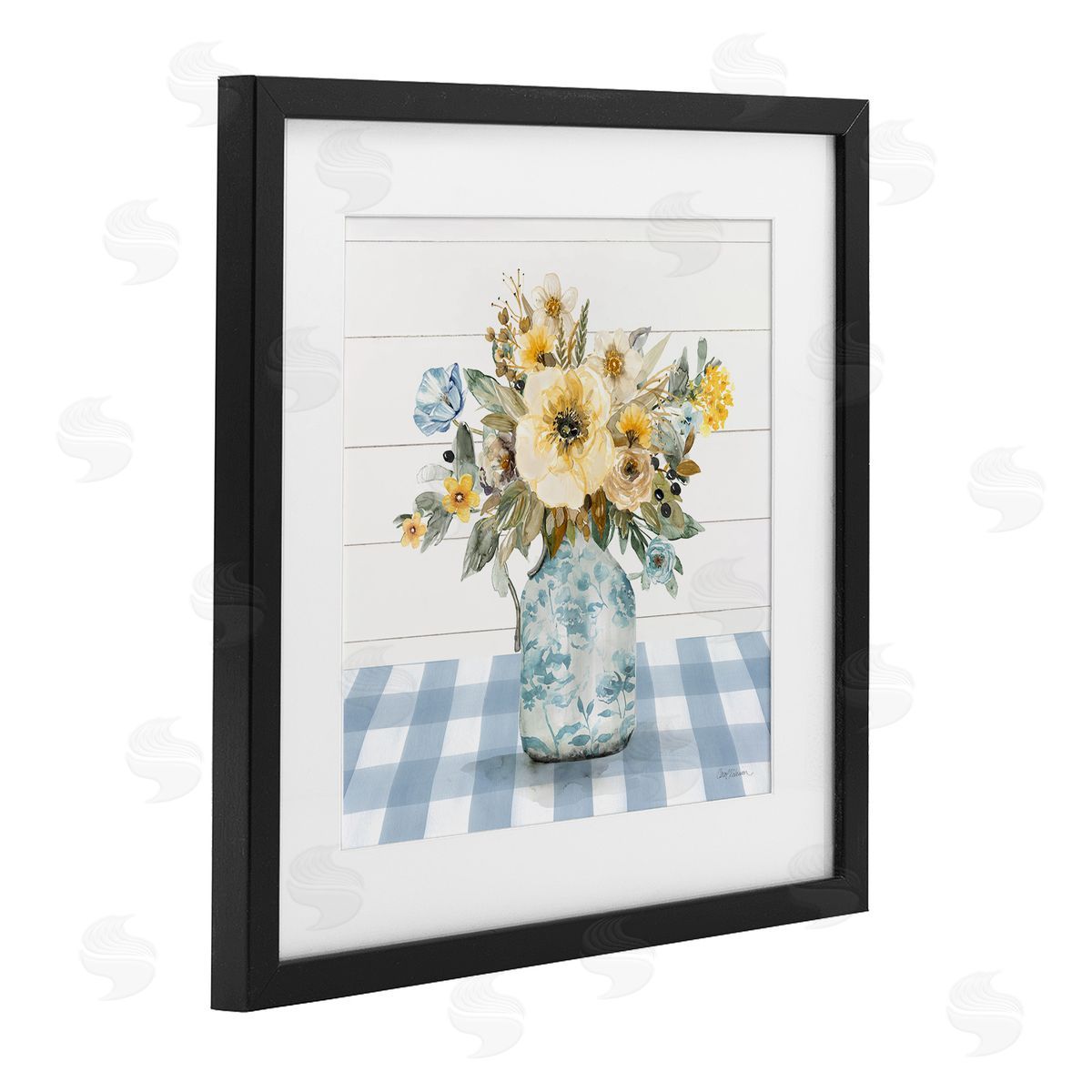 Carol Robinson Summer Bouquet Yellow Florals Canvas Wall Art Print