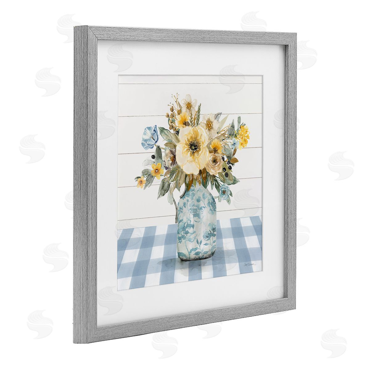 Carol Robinson Summer Bouquet Yellow Florals Canvas Wall Art Print