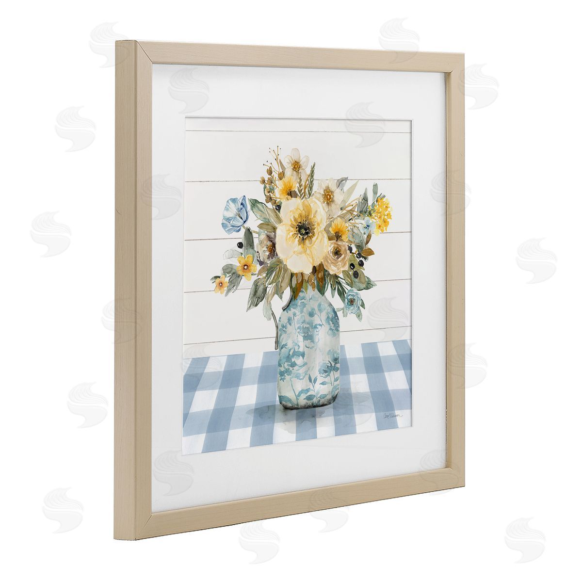 Carol Robinson Summer Bouquet Yellow Florals Canvas Wall Art Print