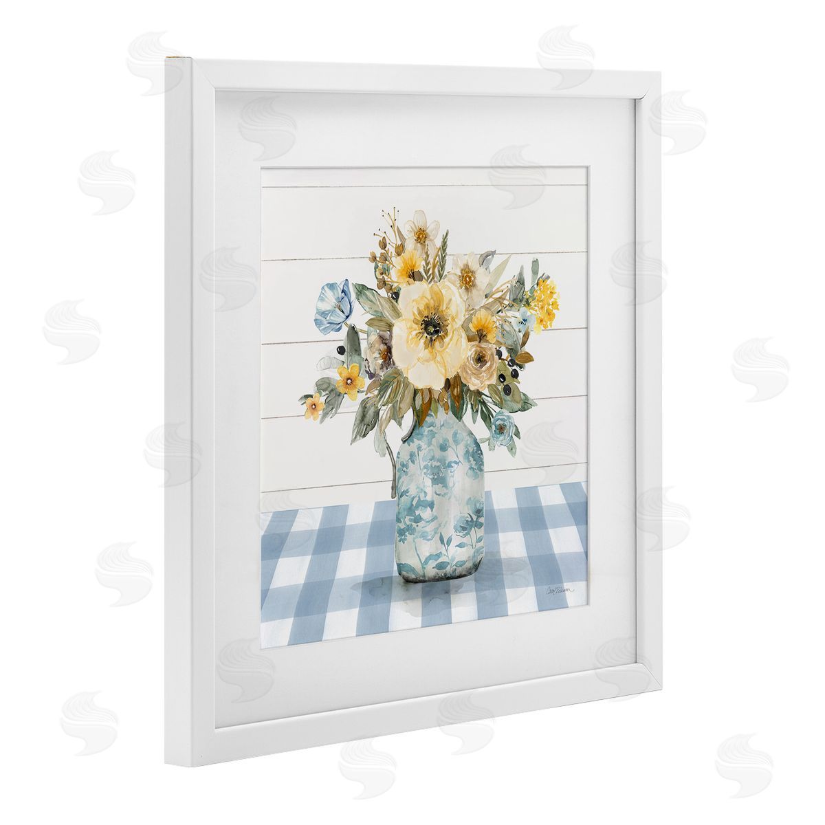 Carol Robinson Summer Bouquet Yellow Florals Canvas Wall Art Print