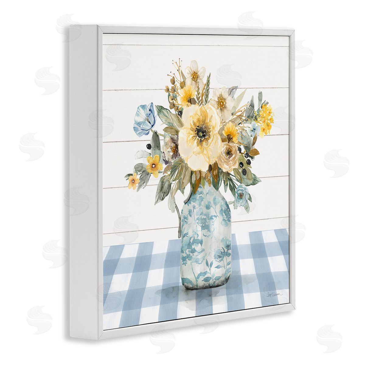 Carol Robinson Summer Bouquet Yellow Florals Canvas Wall Art Print