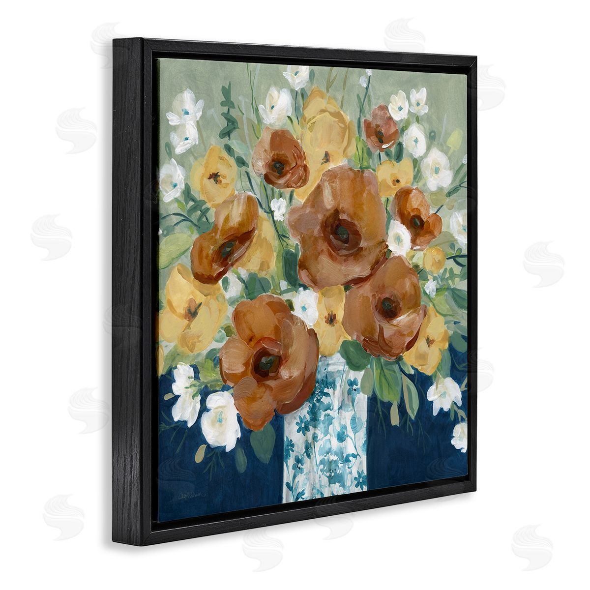 Carol Robinson Bold Poppies Orange Flowers Canvas Wall Art Print