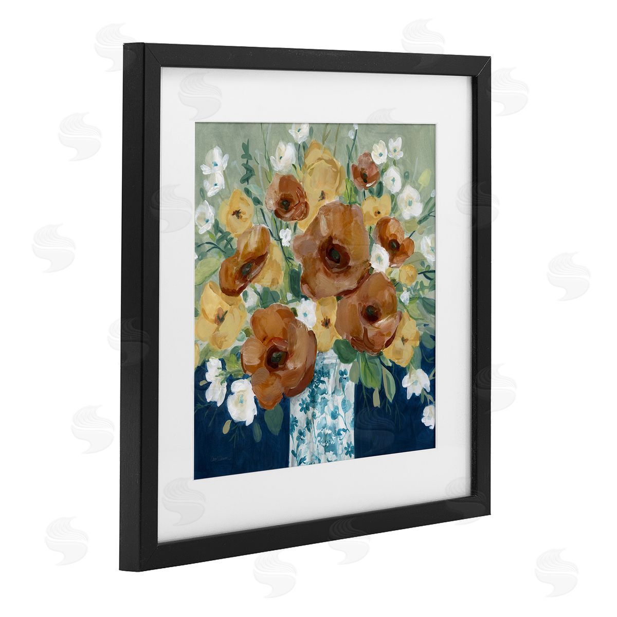 Carol Robinson Bold Poppies Orange Flowers Canvas Wall Art Print