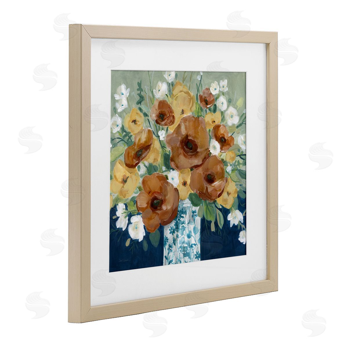 Carol Robinson Bold Poppies Orange Flowers Canvas Wall Art Print