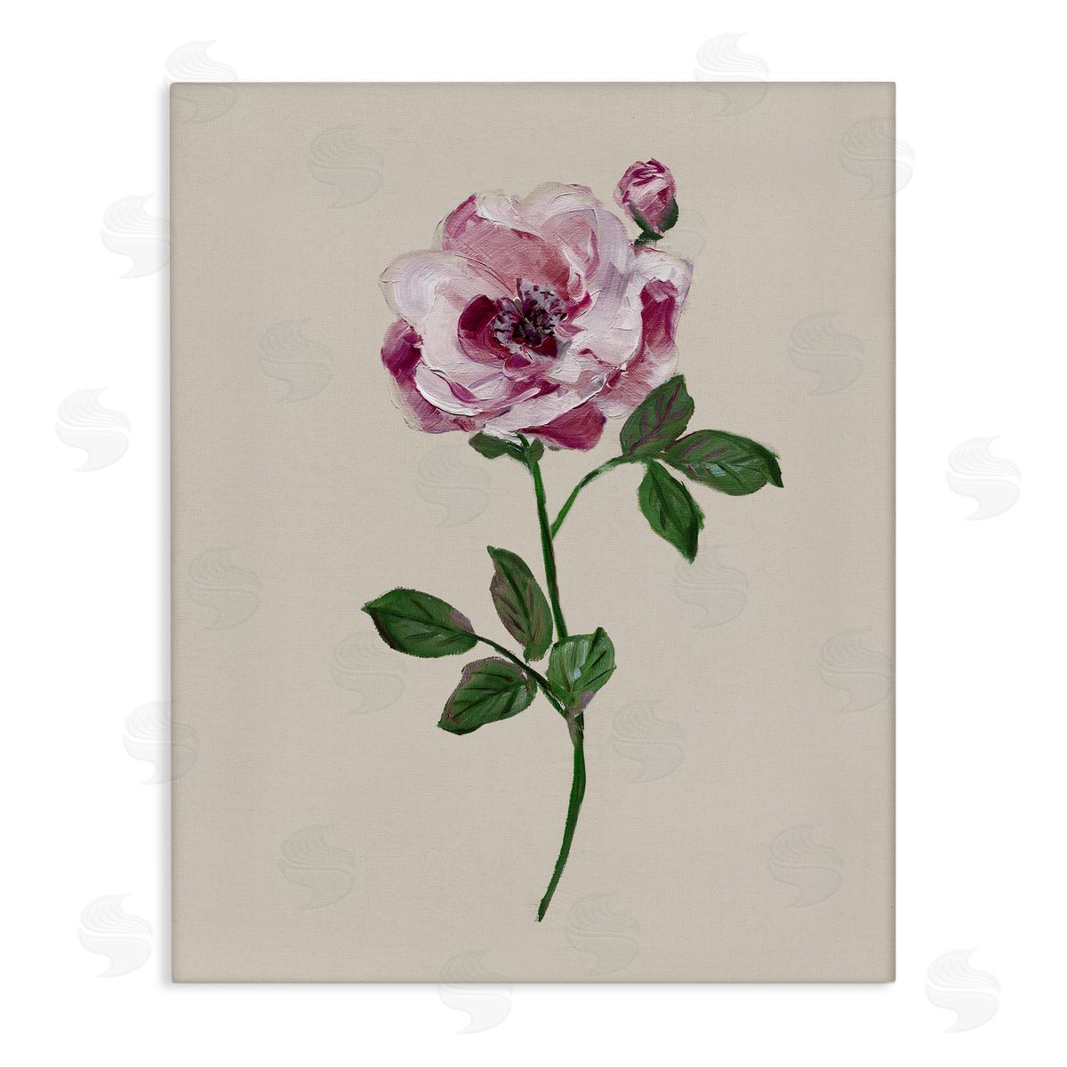Sally Swatland Pink Jewel Rose Canvas Wall Art Print