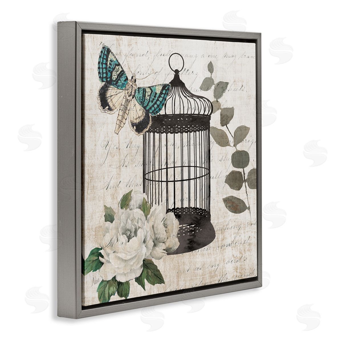Nan Vintage Menagerie Butterfly Canvas Wall Art Print