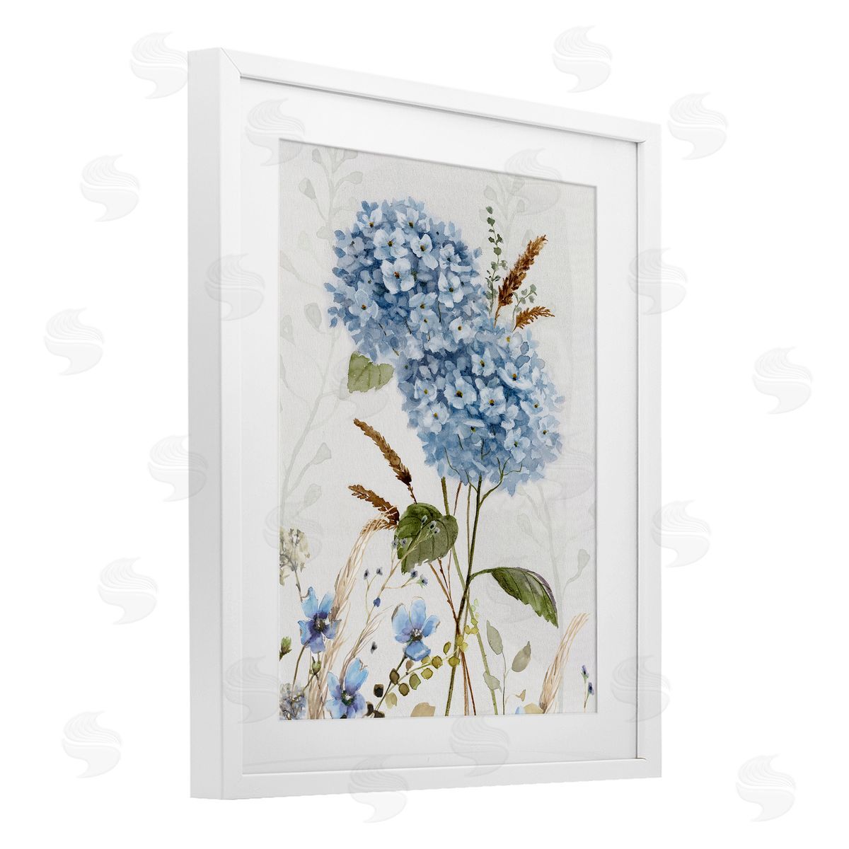 Nan Blue Hydrangea Allure Canvas Wall Art Print