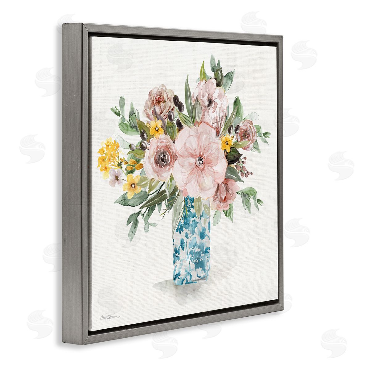 Carol Robinson Summer Chinoiserie Bouquet Canvas Wall Art Print