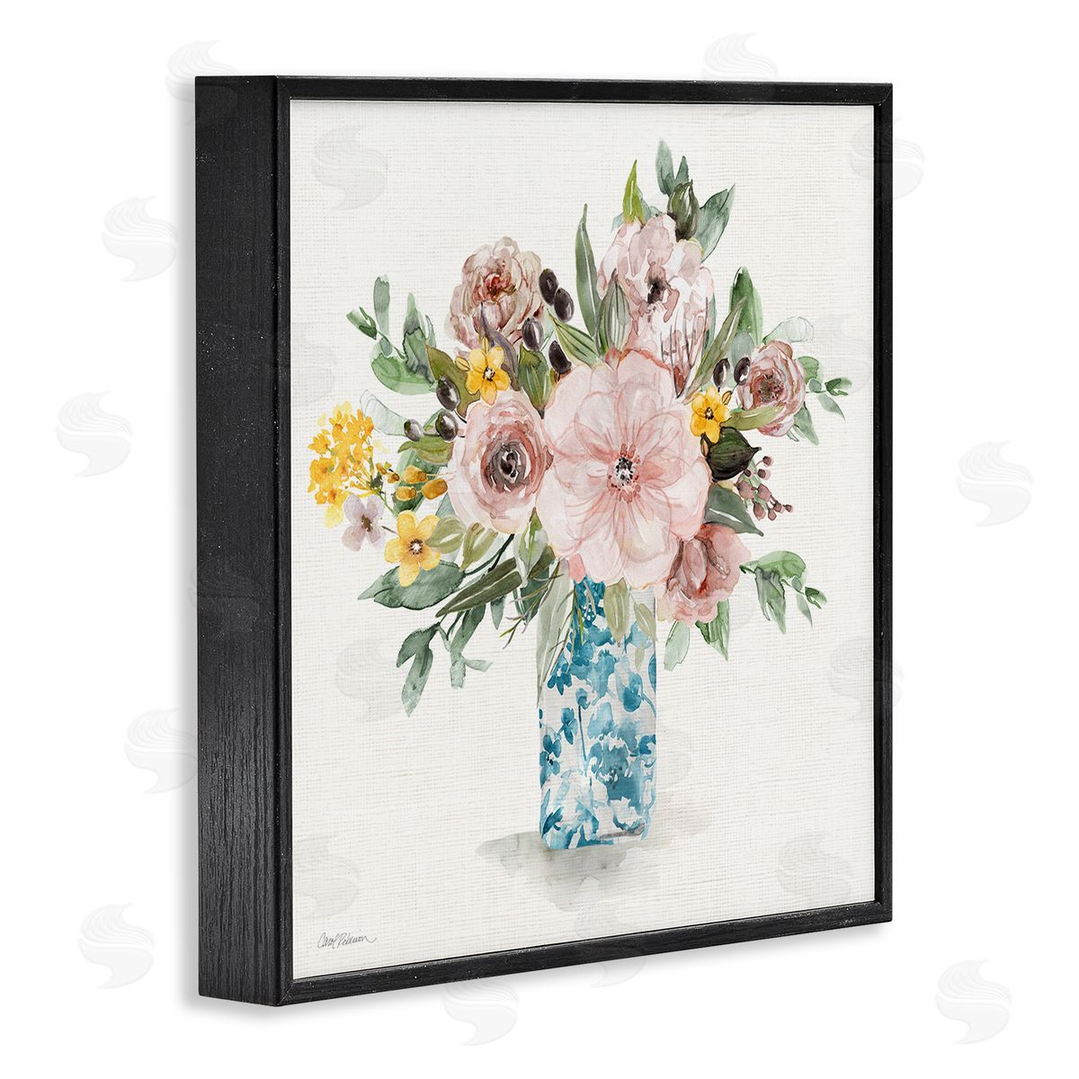 Carol Robinson Summer Chinoiserie Bouquet Canvas Wall Art Print