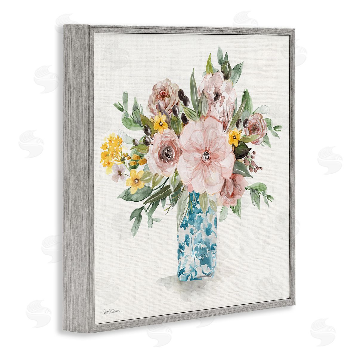 Carol Robinson Summer Chinoiserie Bouquet Canvas Wall Art Print