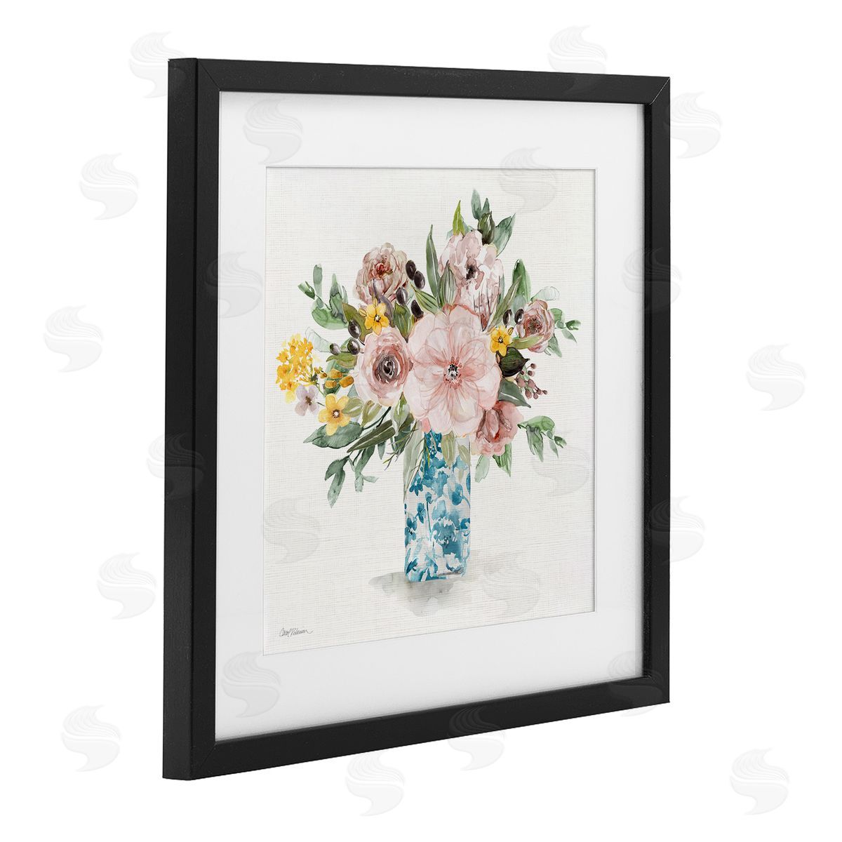 Carol Robinson Summer Chinoiserie Bouquet Canvas Wall Art Print