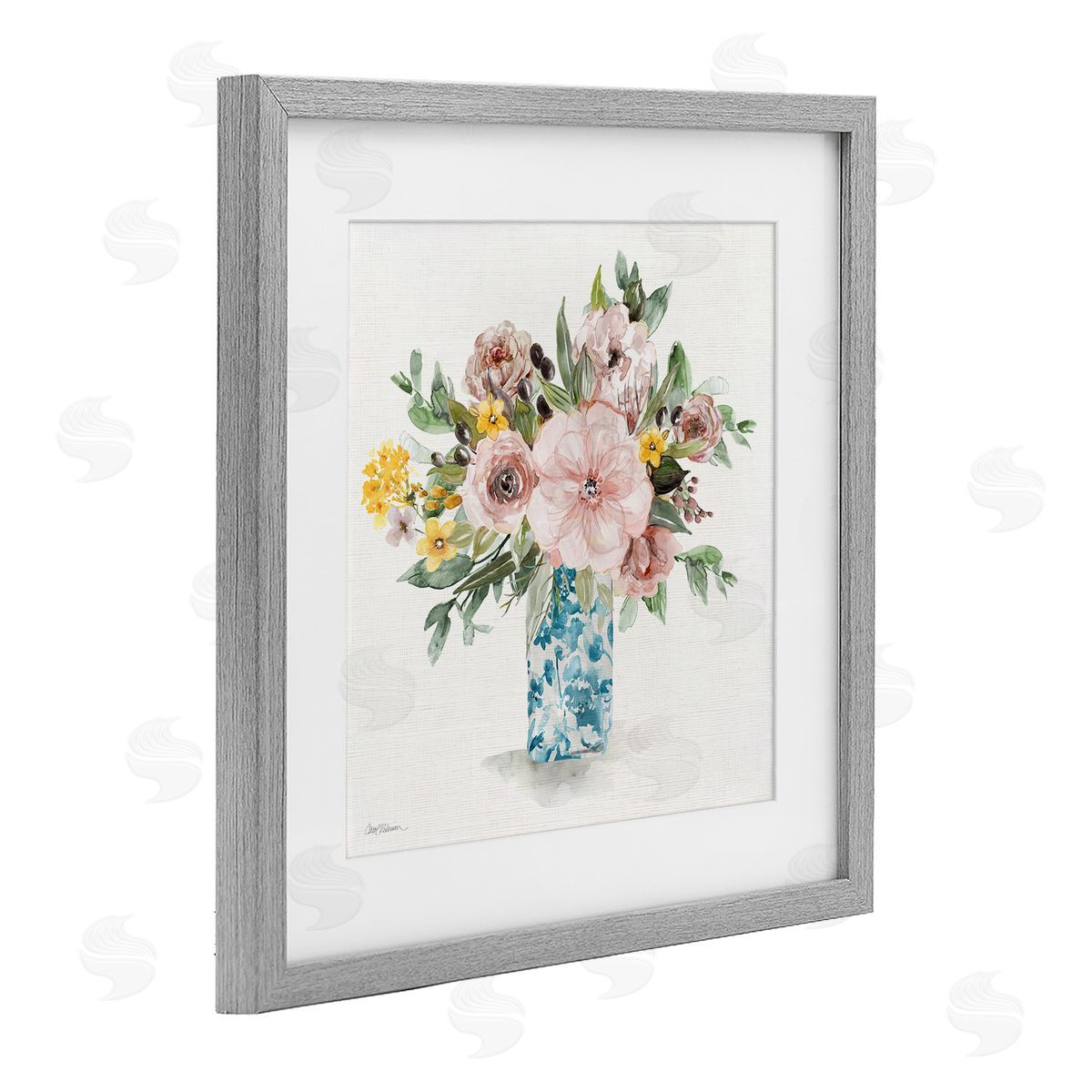 Carol Robinson Summer Chinoiserie Bouquet Canvas Wall Art Print