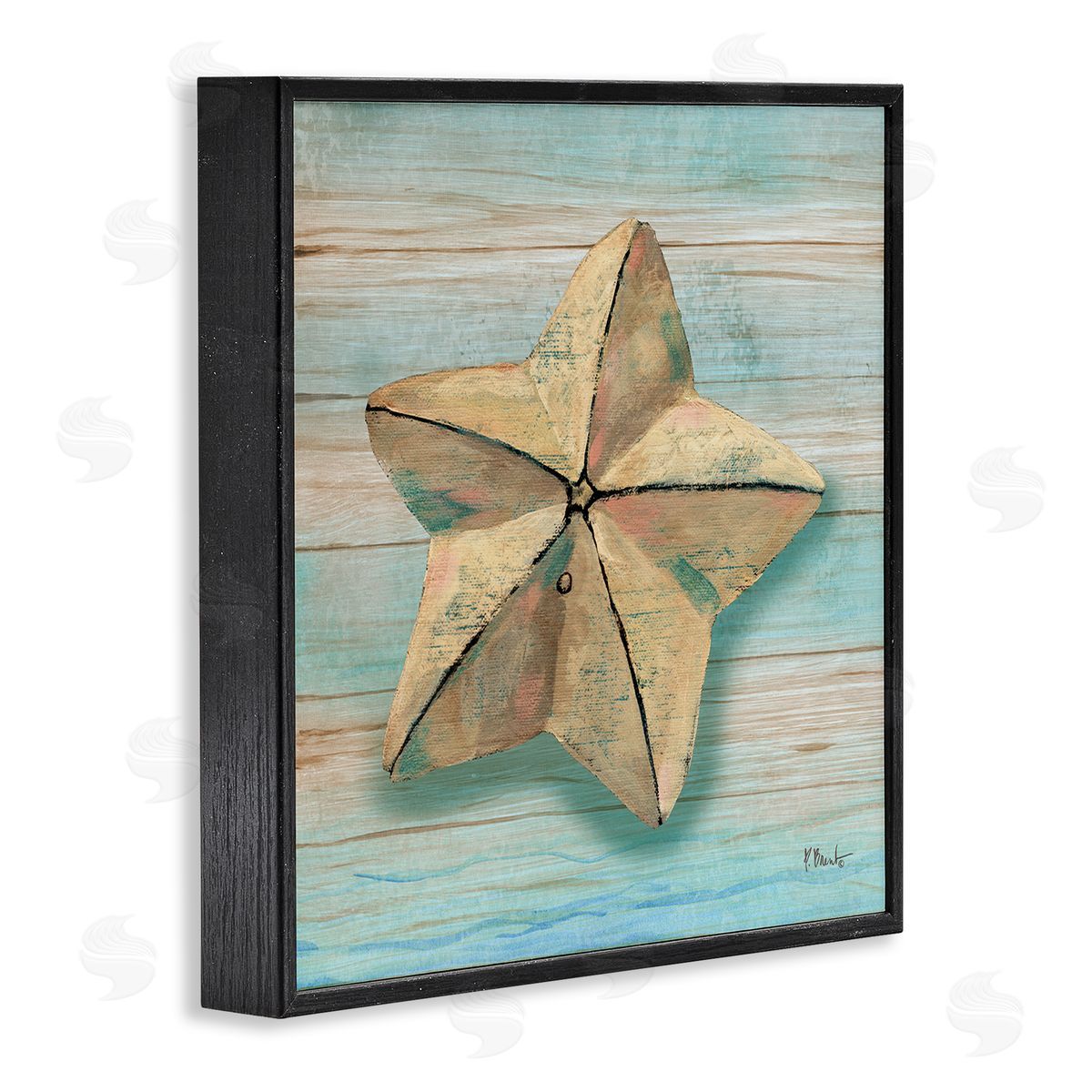Paul Brent Rustic Coast Teak Canvas Wall Art Print