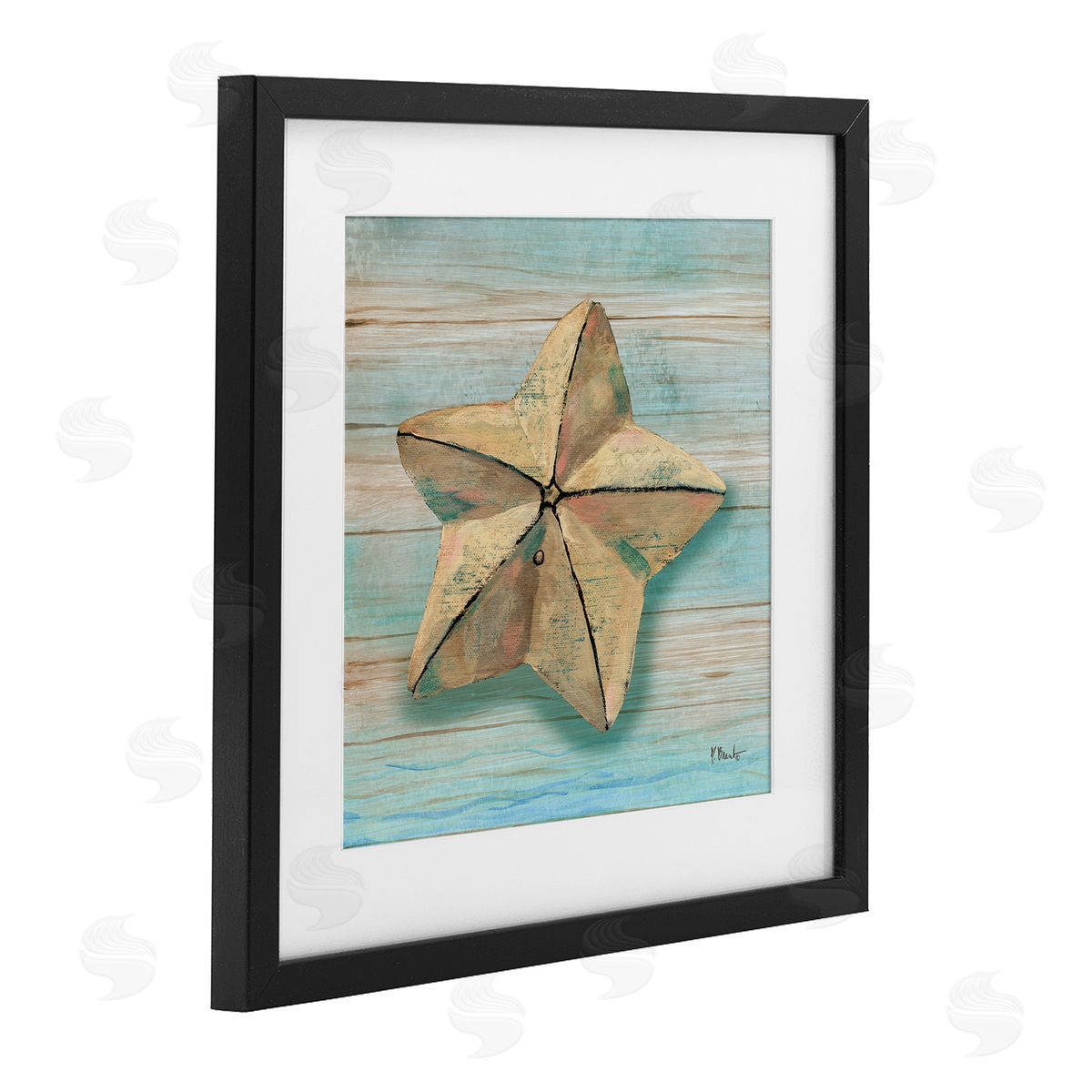 Paul Brent Rustic Coast Teak Canvas Wall Art Print