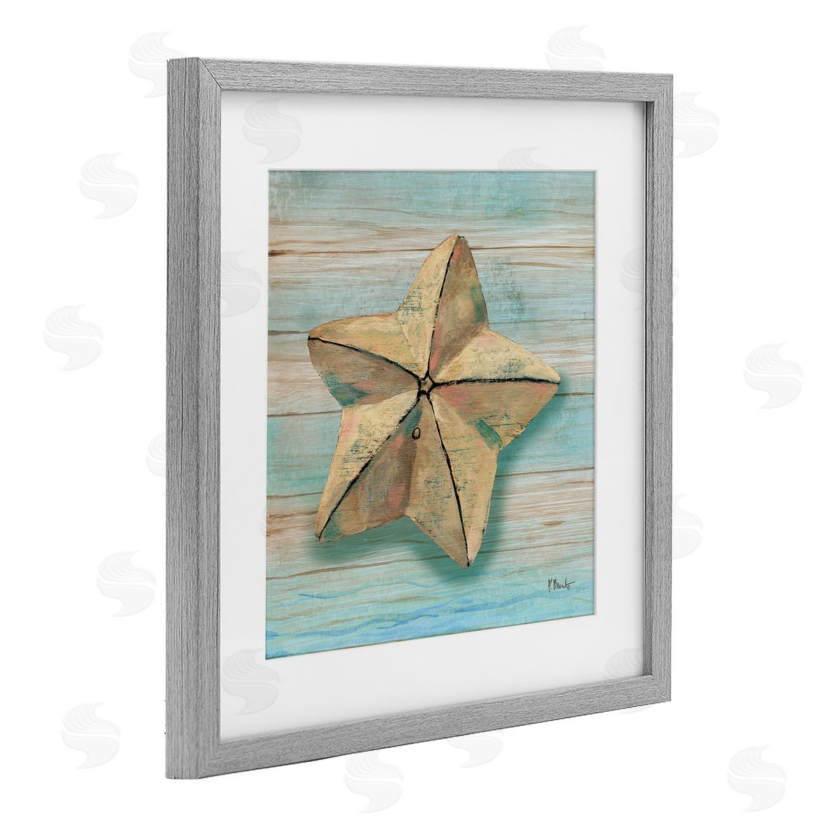 Paul Brent Rustic Coast Teak Canvas Wall Art Print