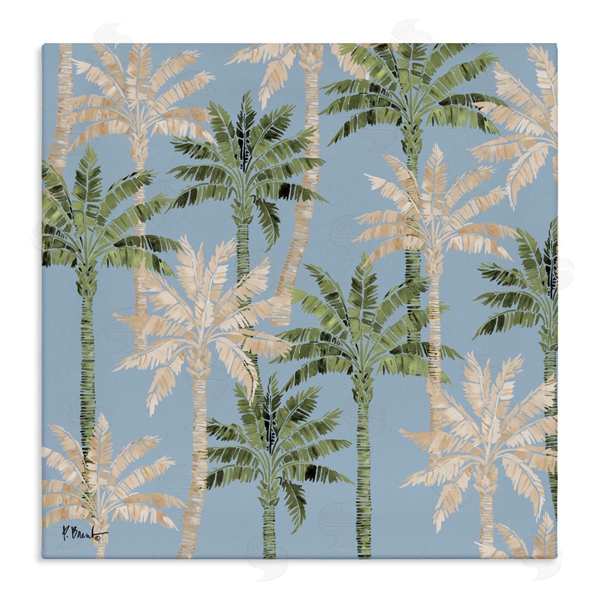 Paul Brent Hollywood Palms Toss Canvas Wall Art Print