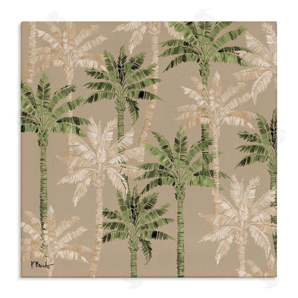 Paul Brent Hollywood Palms Pattern Canvas Wall Art Print