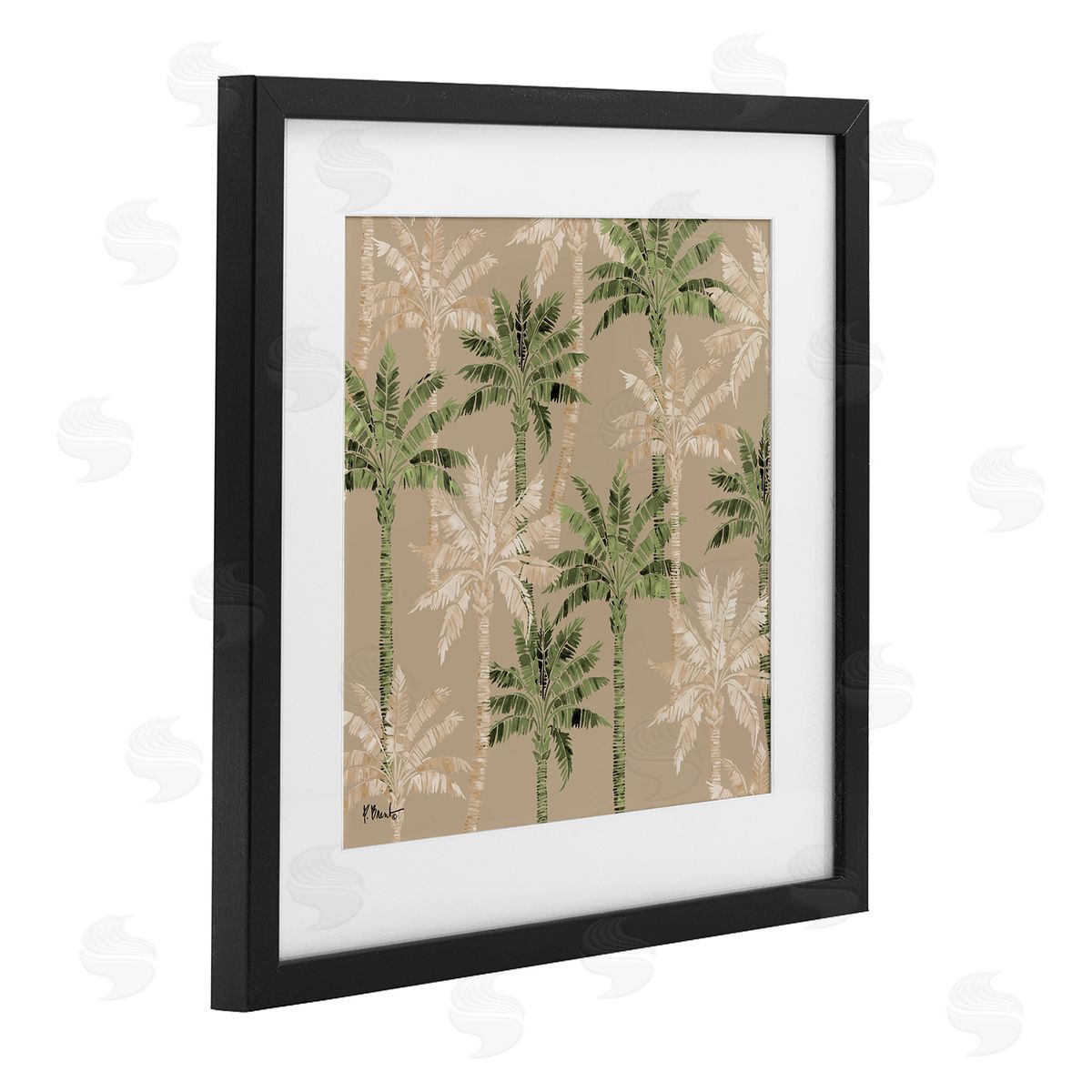 Paul Brent Hollywood Palms Pattern Canvas Wall Art Print
