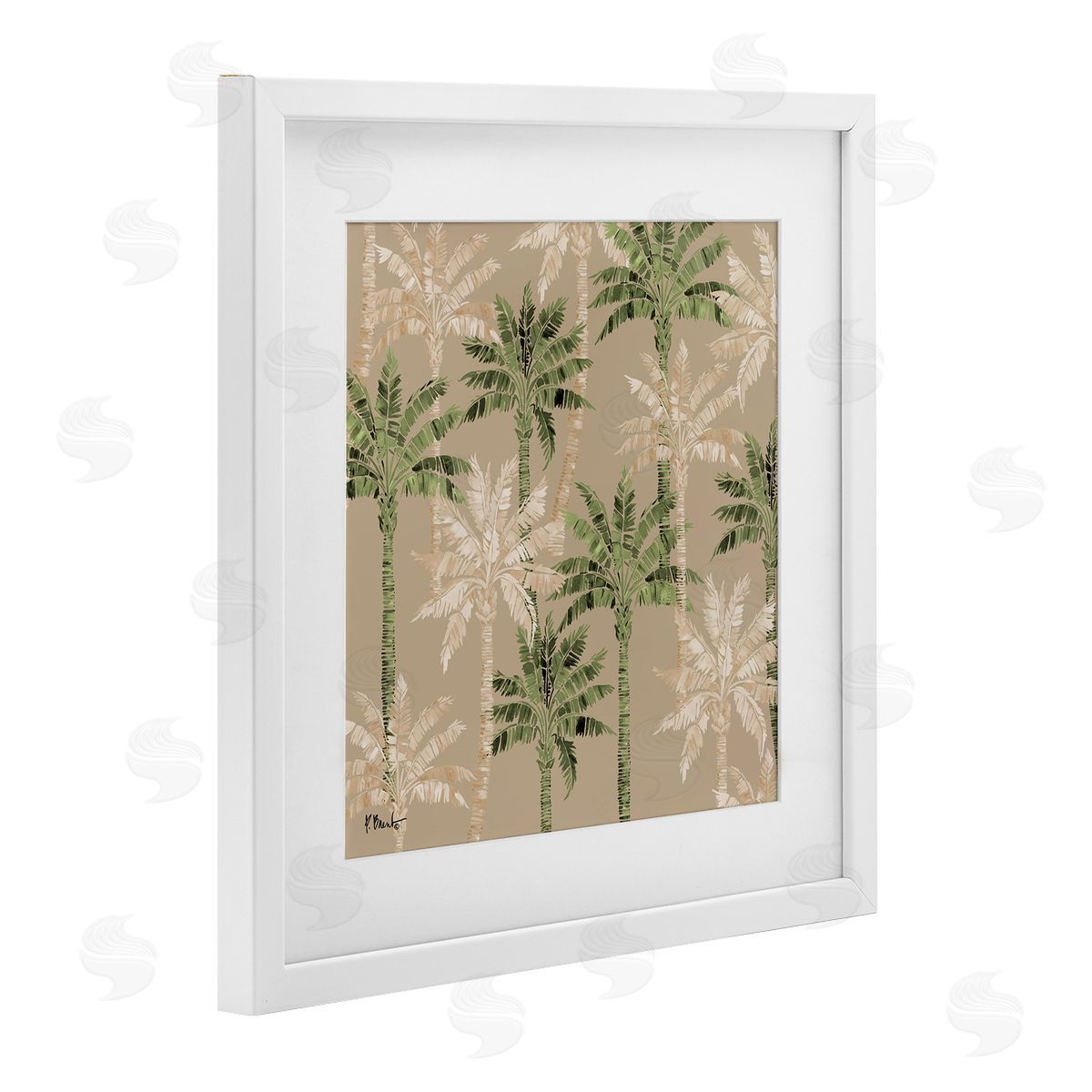 Paul Brent Hollywood Palms Pattern Canvas Wall Art Print