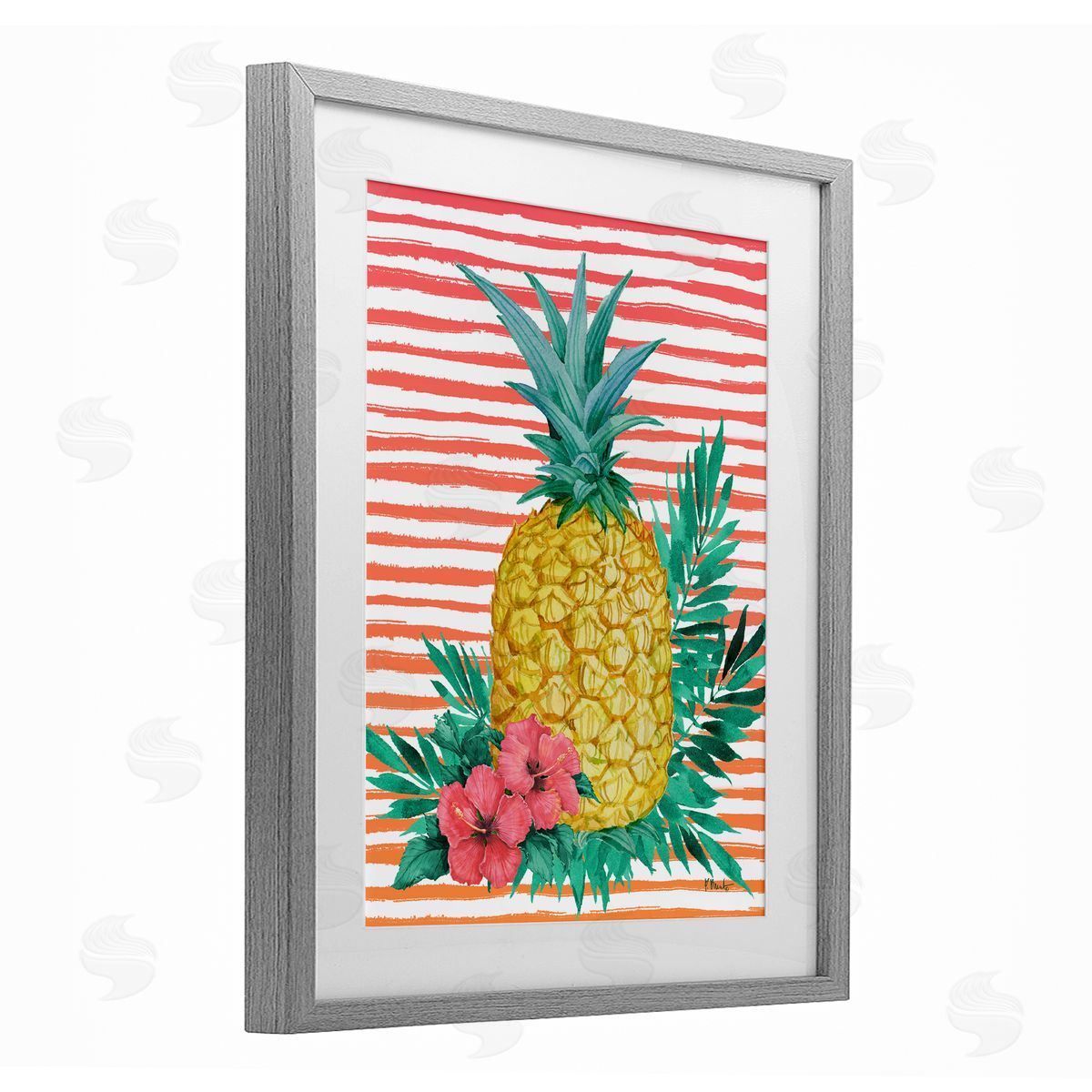 Paul Brent Tropical Bright Pineapple Canvas Wall Art Print