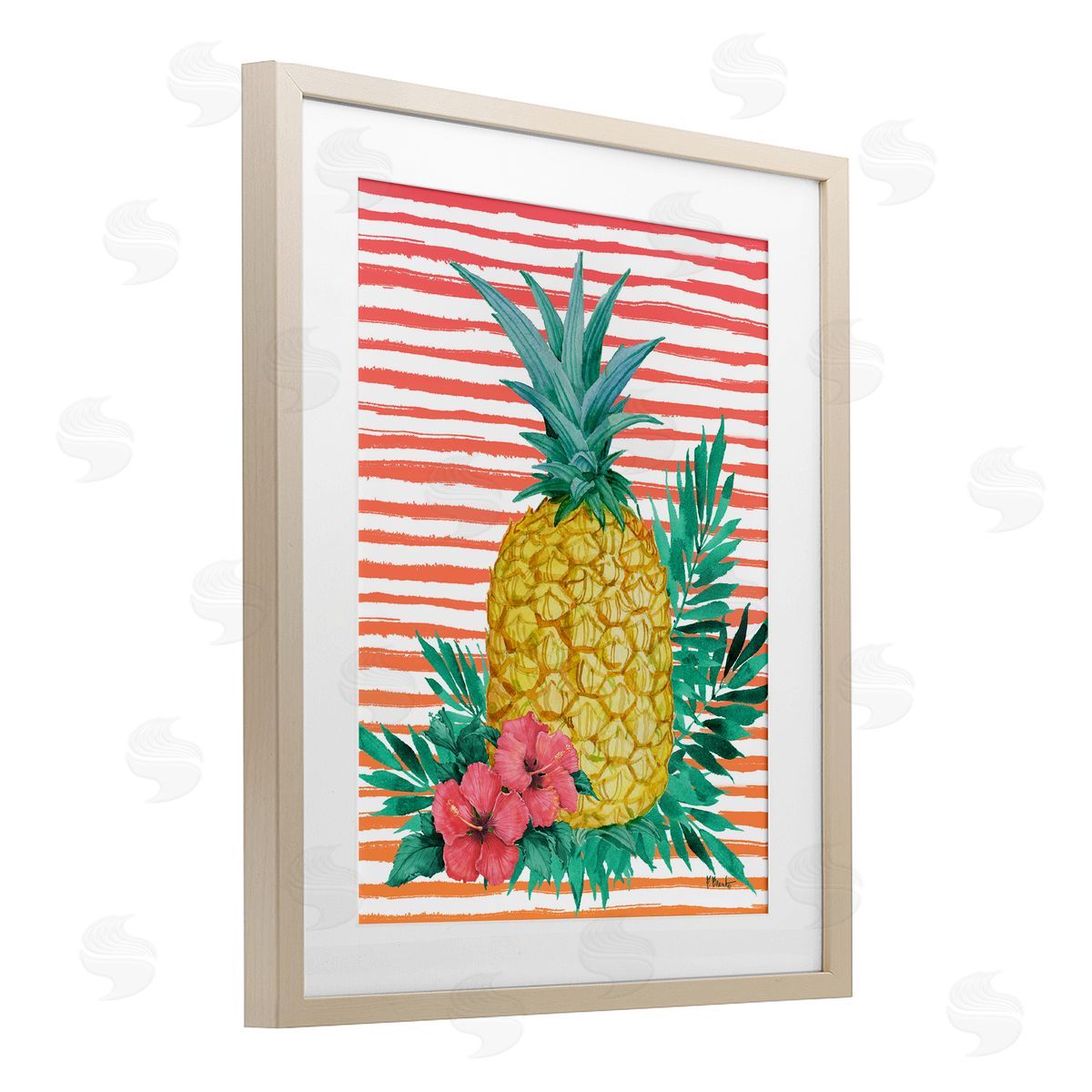 Paul Brent Tropical Bright Pineapple Canvas Wall Art Print